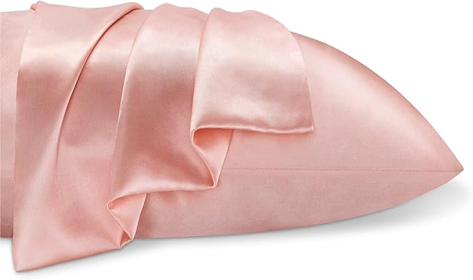 BEDELITE Satin Pillowcase for Hair and Skin, Super Soft and Cooling Similar to Silk Pillow Cases 2 Pack with Envelope Closure, Gift for Women Men(13"x18" Toddler Size, Coral) - Bloomnest