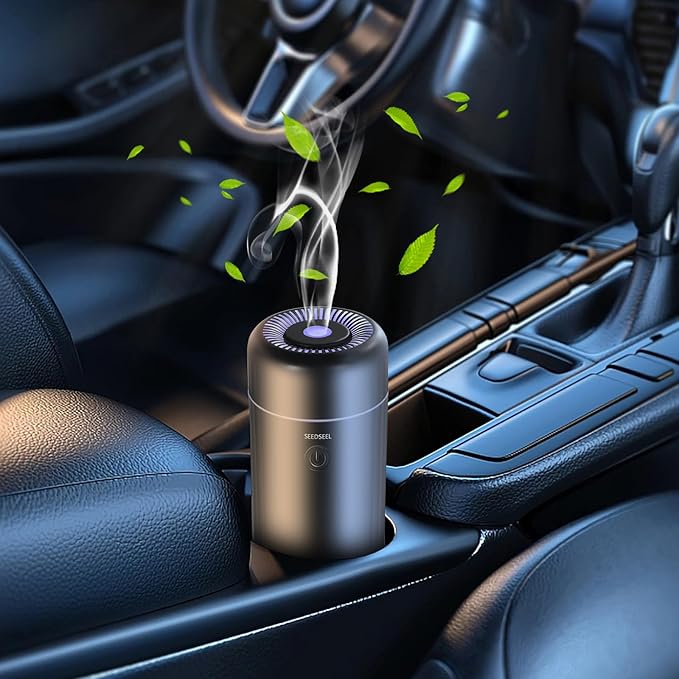 Car Aromatherapy Diffusers for Essential Oils，Mini USB Air Scent Small Humidifier with 7-LED Color Changing for Car Room Home Office Bedroom - Bloomnest