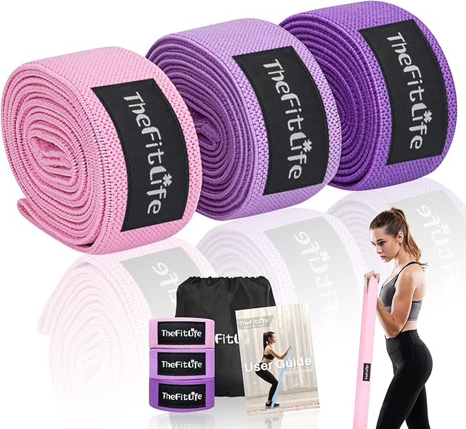 TheFitLife Resistance Exercise Bands for Women - Fabric Workout Bands for Booty, Hip, Glute, Leg, Thigh, Squat, Butt Lift Excersize and Fitness Loop Bands for Home Gym - Bloomnest