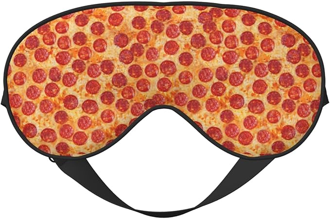 Pizza Pepperoni Sleeping Eye Mask Eye Mask for Sleeping Soft Comfort Eye Shade Blackout Eye Cover for Deep Rest Travel Nap Meditation - Bloomnest