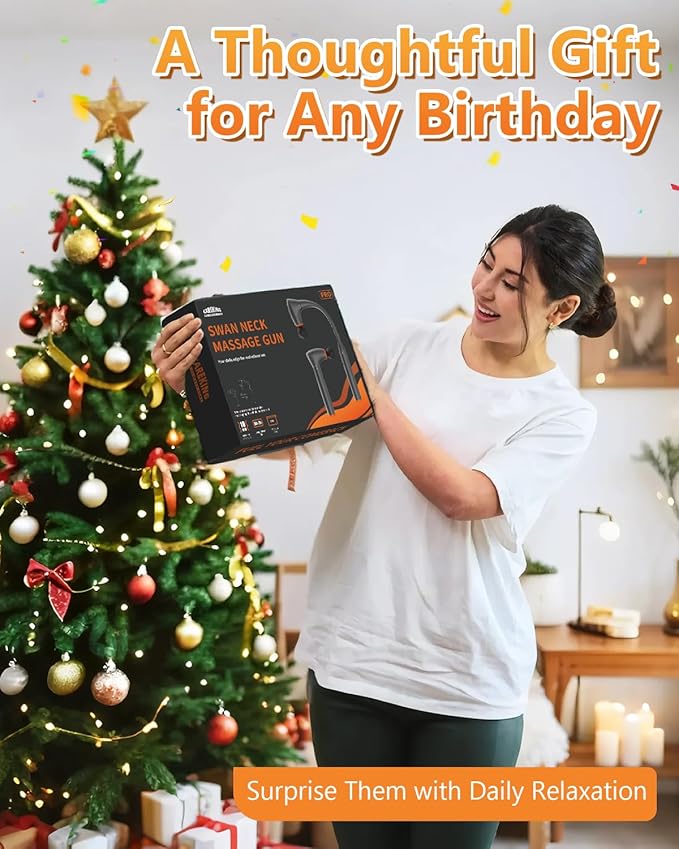 Convertible Massage Gun Deep Tissue for Back Neck Muscle Pain Relief - Electric Handheld Percussion Shoulder Massager Tool with Detachable Long Handle Portable Case - Bloomnest