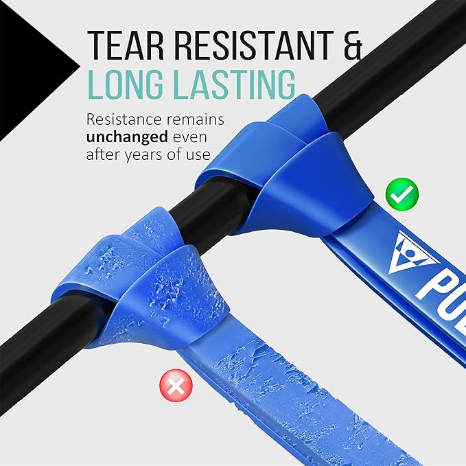 PULLUP & DIP Fitness Bands, Resistance Bands with Bag, Door Anchor (with Sets) and Exercise Guide - Single & in Value Set, Pull-Up Band Fitness Band for Calisthenics - Bloomnest