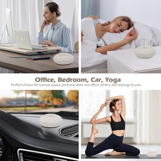 Travel Sized Portable Mini Diffuser for Essential Oils Multifunction Waterless No Sound Mini Aromatherapy Diffuser for Bedroom Office Baby Room Car Aromatherapy - Bloomnest