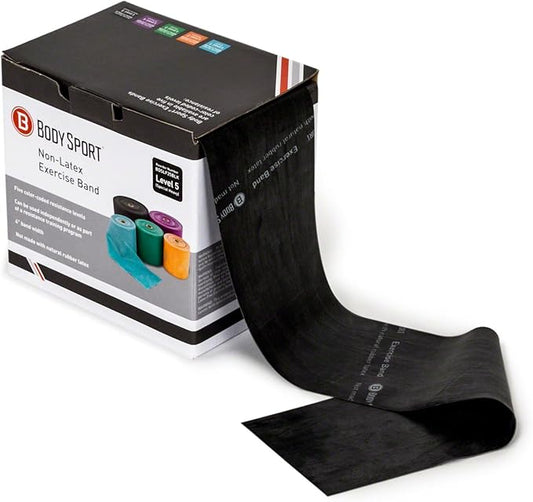 Body Sport Exercise Band, 25 yd. x 4 in. Roll - Home & Gym Fitness Equipment for Stretching, Strength Training & Physical Therapy - Bloomnest