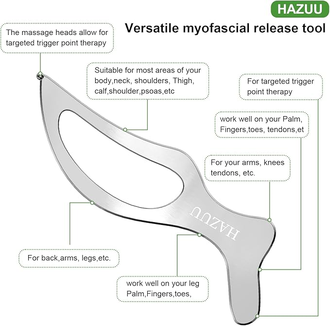 Stainless Steel Guasha Scraping Massage Tool for Soft Tissue Therapy, Ideal for Back, Legs, Arms, Neck, Shoulder Relief (Bird Shape) Bloomnest