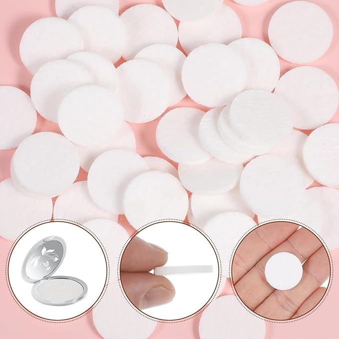 Diffuser Refill Pads, 50 Pcs 1 Inch Round Essential Oil Diffuser Pad Mini Microfibre Air Filter Scent Pads Unscented Pad for Humidifier Air Purifier Home Car Plug in Diffuser-Refill (White) - Bloomnest