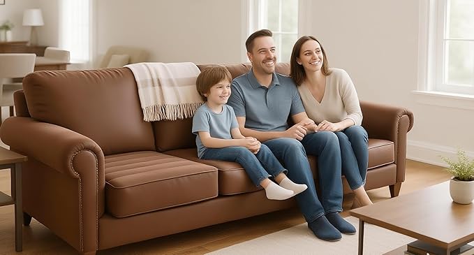 Codi Thick Replacement Couch Cushions 2 Sets, Upholstery Foam with Washable Covers for Sofa Cushion Chair Meditation - 24 × 24 × 5 Inch, High Density Foam, Coffee