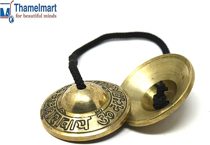 5" Tibetan Meditation Yoga Singing Bowl Set with free Om Tingsha cymbals,wooden Mallet Silk Cushion and Carry bag from Nepal, Singing bowls. TM+THAMELMART+FOR+BEAUTIFUL+MINDS