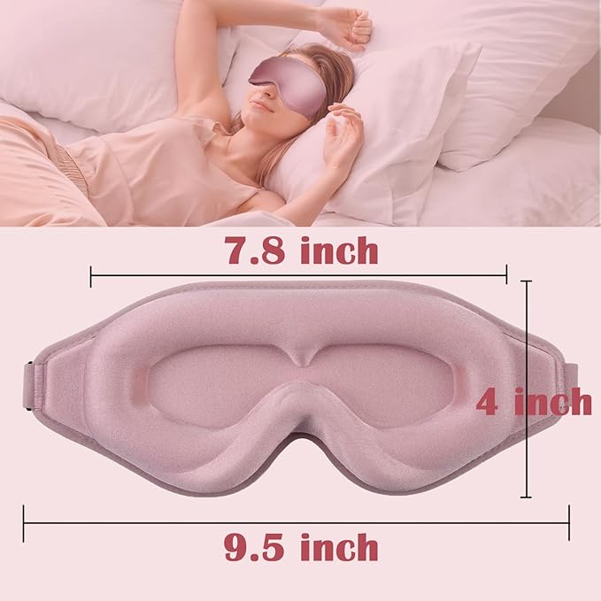 Eye Mask for Lash Extensions, Sleeping Mask for Women, 3D Contoured Eyelash Sleeping Mask for Extensions, Eye Covers for Sleeping for Travel, Airplane, Meditation - Bloomnest