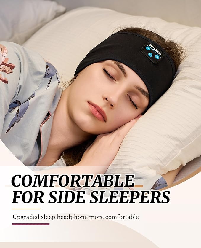 Sleep Headphones for Sleeping, Bluetooth Wireless Sports Headband, Cozy Lightweight Headband Headphones Hi-Fi Stereo Ergonomic ASMR Sleep Headphone Cool Gadget Gift for Women Men - Bloomnest