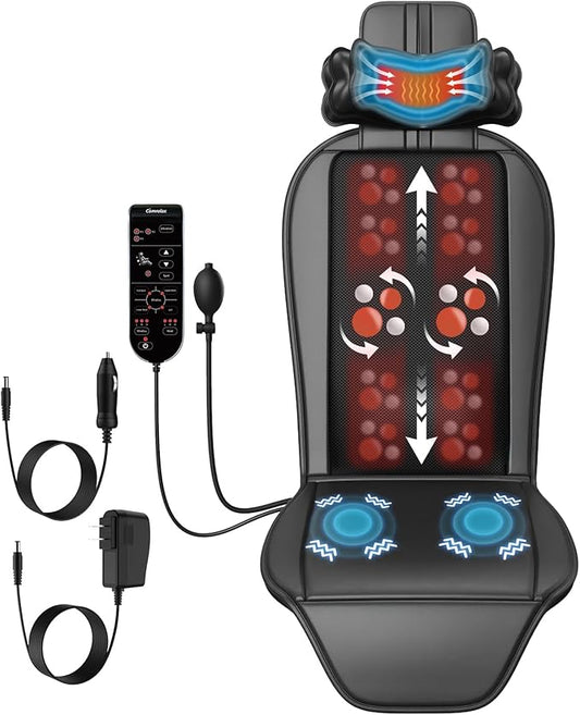Shiatsu Back Massager with Heat, Massage Chair Pad for Full Back, Seat Massager for Office/Home,Gift for Father/Mother - Bloomnest
