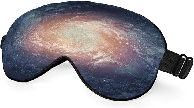 Space Galaxy Sleep Eye Cover Universe Beautiful Shining Star Silk Eye Mask for Sleeping with Adjustable Strap for Travel Nap Shift Work Office - Bloomnest