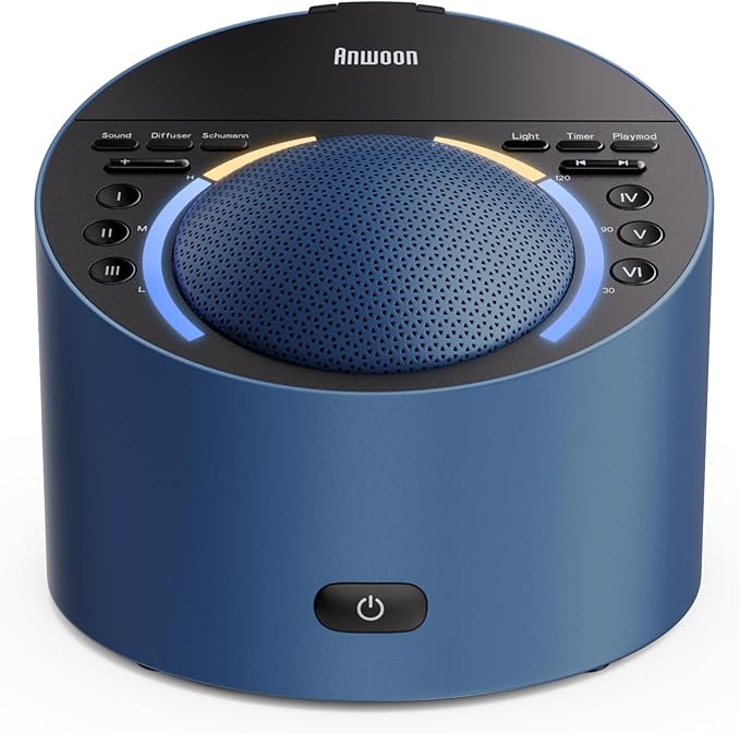 Sound Machine & Night Light, Premium Metal Shell with 3inch Speaker Loud Stereo Sound, White Noise Machine &50+ Natural Sounds |Upgradeable System for Sleep, Focus, Relaxation –Adults Kids Baby