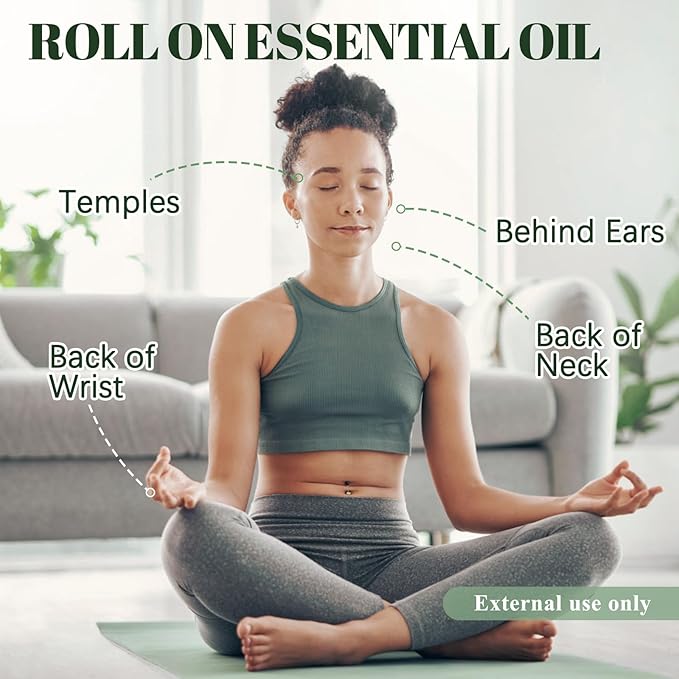 Breathe Essential Oil Blend 10 ml, Breath Easy Essential Oil Roll On, Natural Breathing Support for Sinus Relief, Headache - Bloomnest