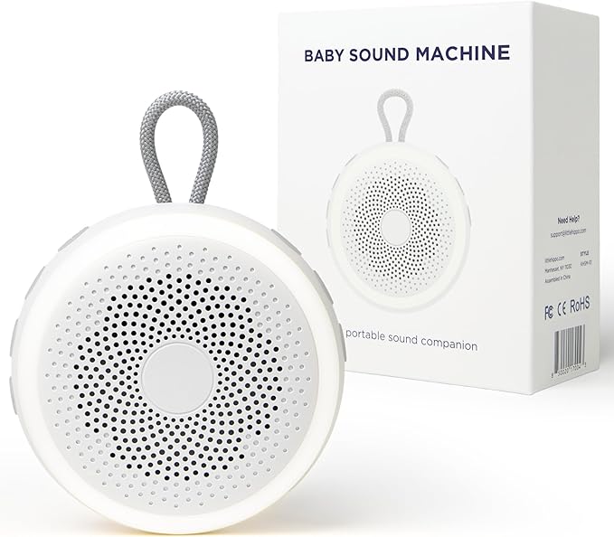 LittleHippo White Noise Machine | Portable Sound Machine for Babies, Kids, Adults | Sleep Soother | 19 Soothing Sounds | Long Battery Life | Travel, Registry, Baby Shower, Gift - Bloomnest