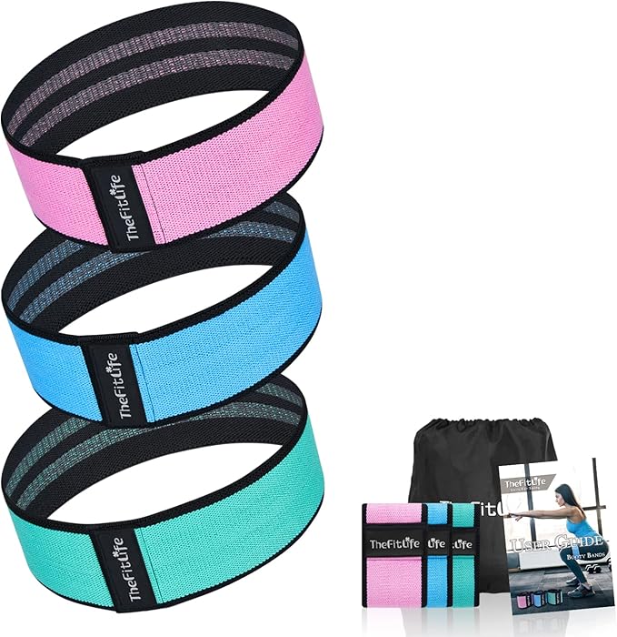 TheFitLife Resistance Exercise Bands for Women - Fabric Workout Bands for Booty, Hip, Glute, Leg, Thigh, Squat, Butt Lift Excersize and Fitness Loop Bands for Home Gym - Bloomnest