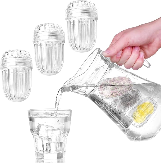 3 Pcs Plastic Fruit Infuser Insert, 2.75" X 2" Transparent Flower Tea Infuser for Wide Mouth Bottles, Detachable Fruit Water Diffuser for Hydro Flask, Iron Flask, Thermo Flask - Bloomnest