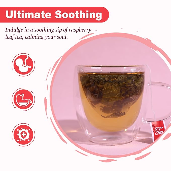 FullChea - Raspberry Leaf Tea Bag, 40 Teabags - Natural Pregnancy Tea - Pure Red Raspberry Leaf Herbal Tea - Non-GMO - Caffeine-free - Help Childbirth & Support Menstrual - Bloomnest