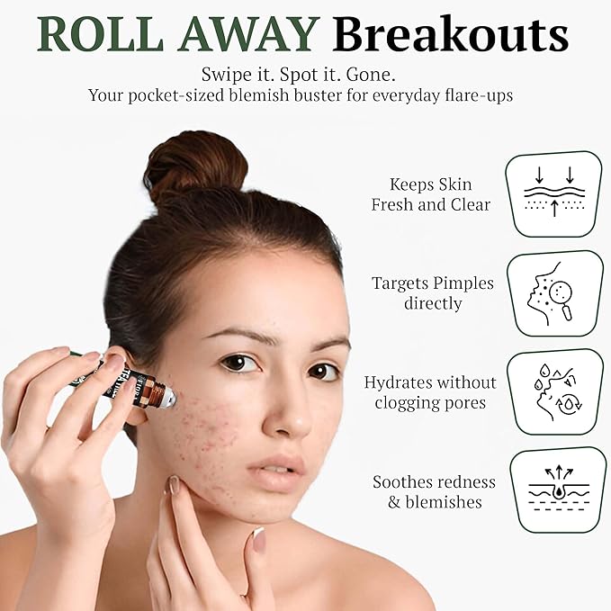 Fiora Naturals Tea Tree Oil Roll On - 100% Natural Tea Tree Essential Oil for Skin, Face, Acne, Nails, Cuticles, Scalp & Aromatherapy Wellness - Bloomnest