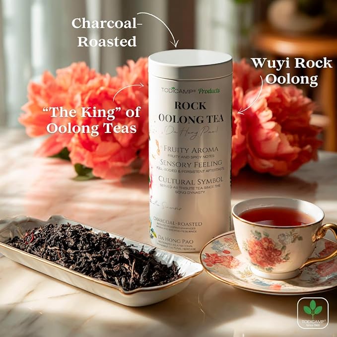 Da Hong Pao Oolong Tea Loose Leaf – Authentic Wuyi Rock Oolong Tea from China – Premium Roasted Chinese Tea – Loose Leaf Tea – Traditional High Mountain Oolong - Bloomnest