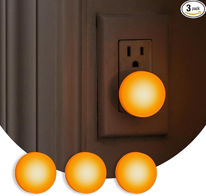 Loftie Night Lights Plug into Wall - 0.5W Plug in Night Light - Warm Amber Glow, Wall Light Sensing Dusk to Dawn - 2000K, UL Certified - Nightlight for Bathroom, Hallway, Bedroom Decor, Kitchen,3-Pack - Bloomnest