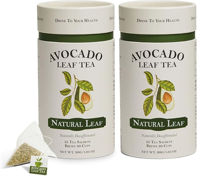 Avocado Leaf Tea Natural Leaf - 2 Pack - Caffeine-free, Healthy Herbal Tea | Immune Support | Cold Brew or Hot Tea-30 Tea Bags | 60 Servings (Gluten Free & Non-GMO) - Bloomnest