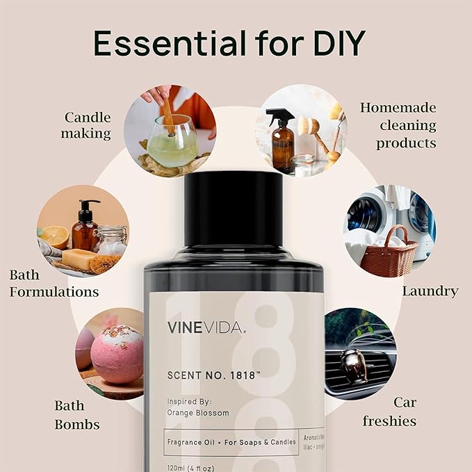 VINEVIDA [4 Fl Oz] Ocean Rain Fragrance Oil for Cold Air Diffusers, Essential Oils for Diffuser Oil Refill & Air Freshener Room Spray - Bloomnest