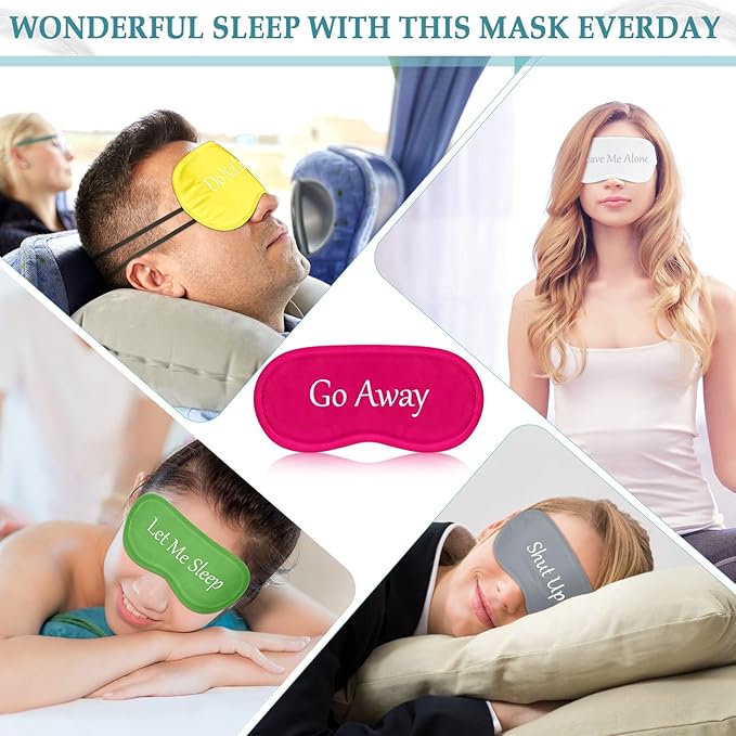 Eurzom 20 Pieces Funny Eye Sleeping Mask Bulk with Adjustable Strap Blackout Eye Sleep Mask for Night Blindfold Cover for Women Men(Bright Colors) - Bloomnest