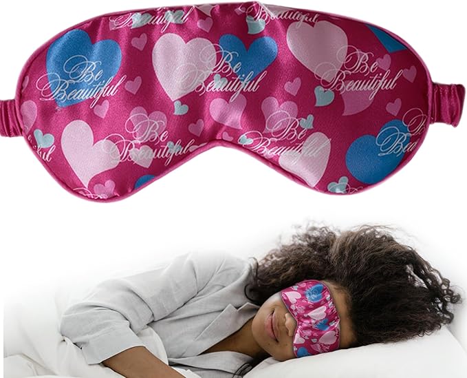 Luxury Sleep Mask – Soft, Lightweight & Ultra Comfort-Perfect for Light Blocking Wake up Radiant (Pink, Elastic Band Strap) - Bloomnest