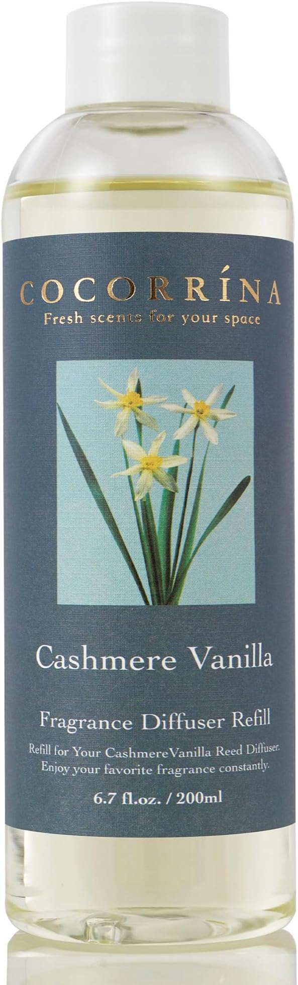 Cocorrína Reed Diffuser Refill - Cashmere Vanilla 6.7 oz. Scented Oil for Reed Diffuser Home Fragrance for Bedroom, Bathroom Home Decor - Bloomnest