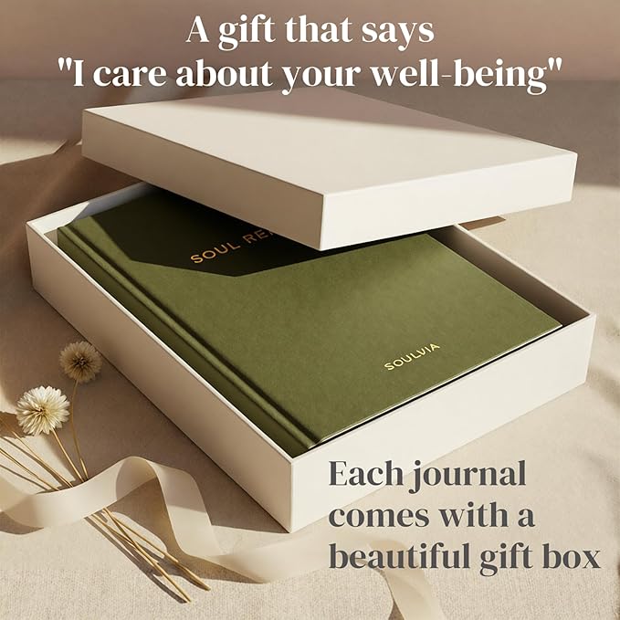 Guided Journal for Self-Discovery - 180 Undated Prompts for Gratitude, Healing, Personal Growth & Mindfulness - Wellness Journal for Emotional Clarity, Self Care & Mental Health Gift for Women & Men SOULVIA