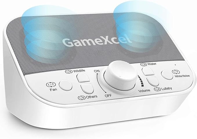 Portable Sound Machine, White Noise Machine with 38 Sounds & Dual Speakers, USB Charger, Timer & Memory - Magicteam Sleep Therapy, Noise & Sleep Machines for Baby, Kids, Adults Home Office Travel