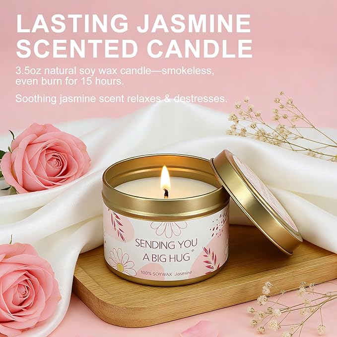 Birthday Gifts for Women, Self Care Get Well Soon Gifts Basket for Women, Flower Relaxing Spa Gift Basket Bath Set,Unique Luxury Self Care Box Gift for Mom Her Wife Sister Girlfriend, Girl Friend Pink - Bloomnest