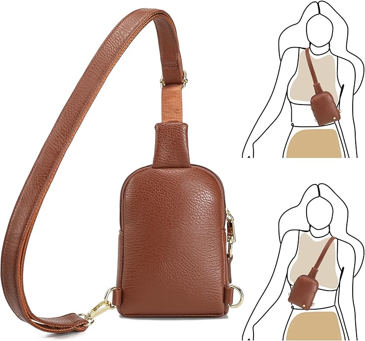INICAT Small Sling Bag for Women Everyday & Travel Crossbody Bags Lightweight Cross Body Purses Vegan Leather - Bloomnest
