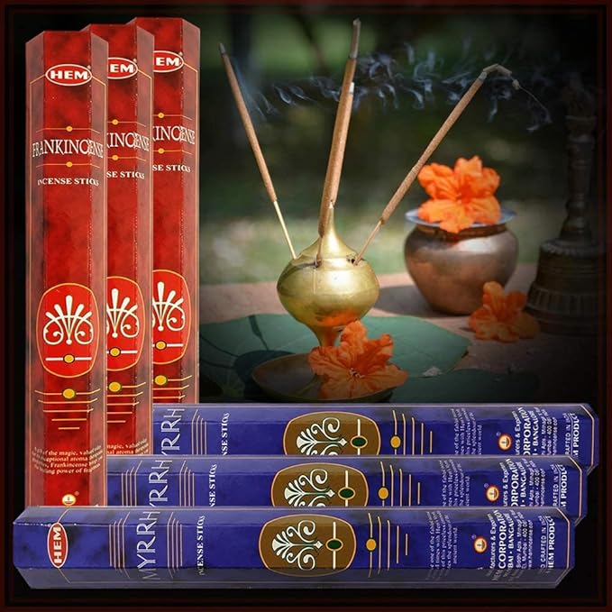 Incense Sticks with Incense Holder Bundle for Spiritual Décor and Home Fragrance