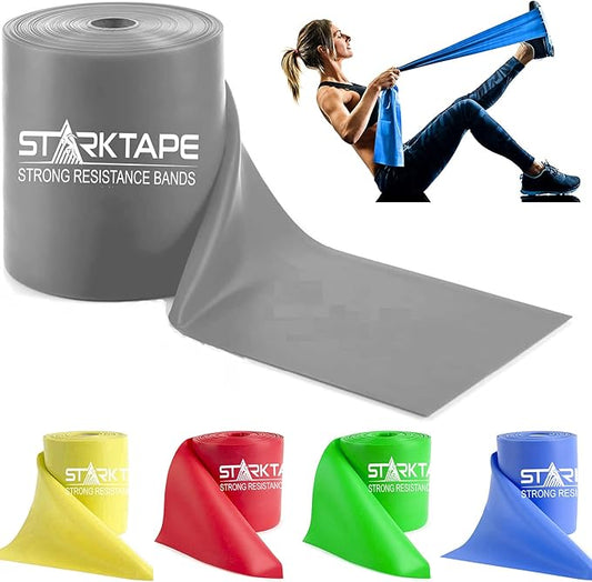Resistance Bands Professional 8,16, 25, 50 Yards Bulk Rolls. Latex-Free Elastic Physical Therapy Band. No Scent, No Powder - Perfect for Home Exercise, Yoga, Pilates, Gym, Rehab, Workout - Bloomnest