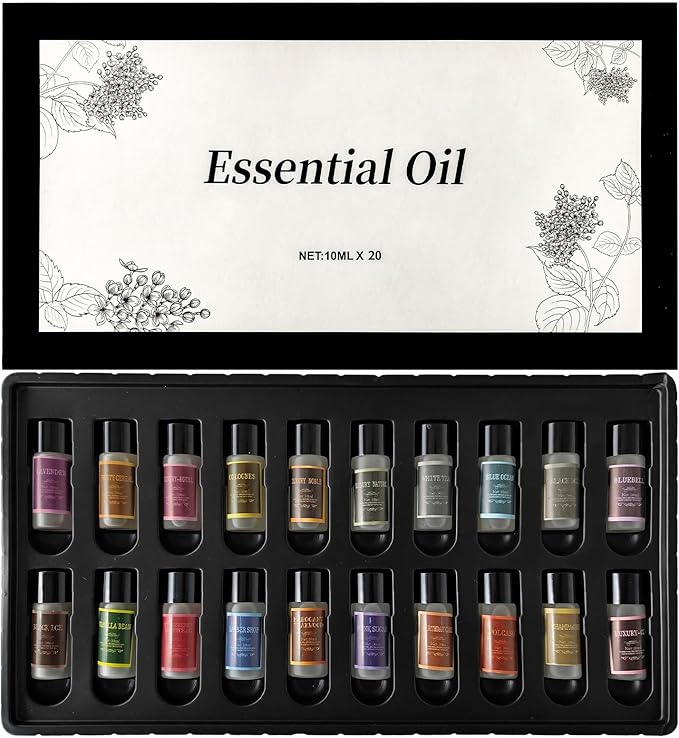 Car Air Freshener Refill Cologne Aromatherapy Oil 20 PCS, Essential Oils Mixed Fragrance Set for Car Diffusers (No Diffuser Included) - Bloomnest