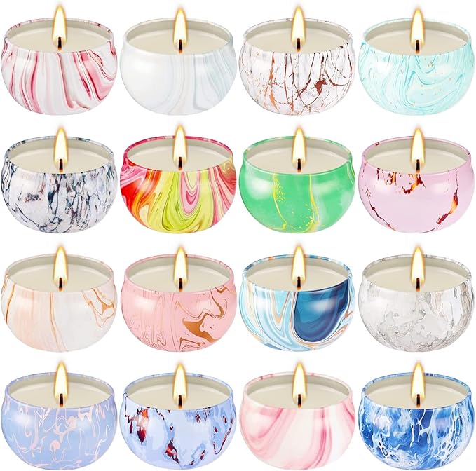 16 Packs Scented Candle Gift Set for Mom | Woman, 2.5oz Jar Candles for Home Scented Bath Yoga, Natural Soy Wax, Fragrance Candle for Mothers Day, Birthday, Valentine's Day… - Bloomnest
