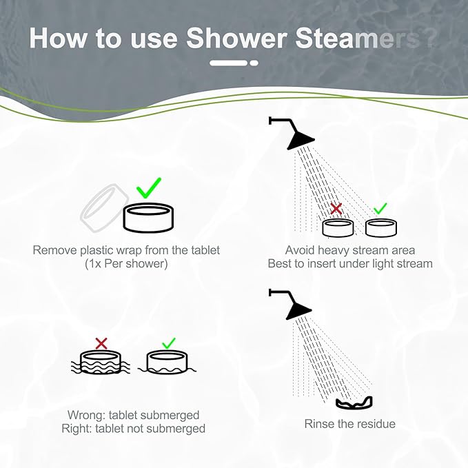Shower Steamers Aromatherapy Birthday Gifts for Women Travel Essentials, 8 Pcs Rosemary, Bath Bombs Shower Bombs with Natural Essential Oils, Relaxation Home SPA - Bloomnest