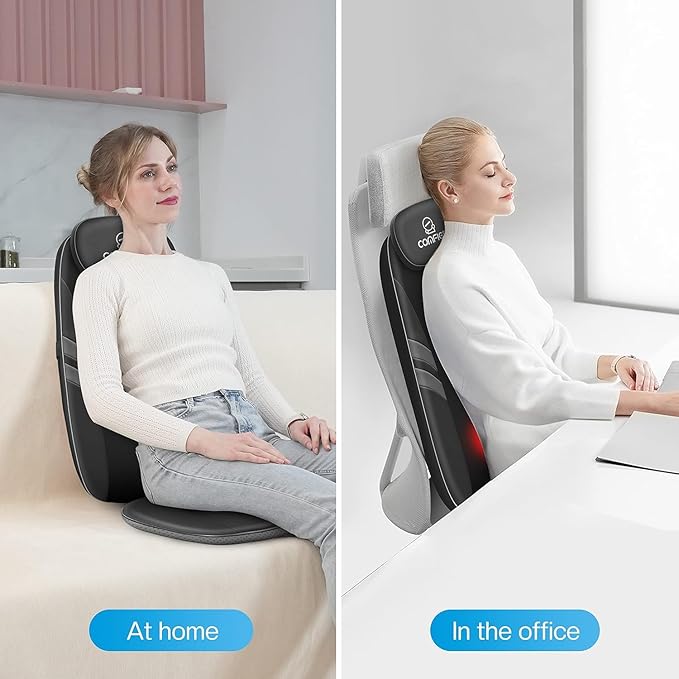 COMFIER Back Massager for Back Pain,APP Control, Shiatsu Massage Chair Pad,Electric Chair Massagers with Heat,Seat Cushion for Office,Home,Ideal Gifts for Mom,Dad,Him,Her - Bloomnest