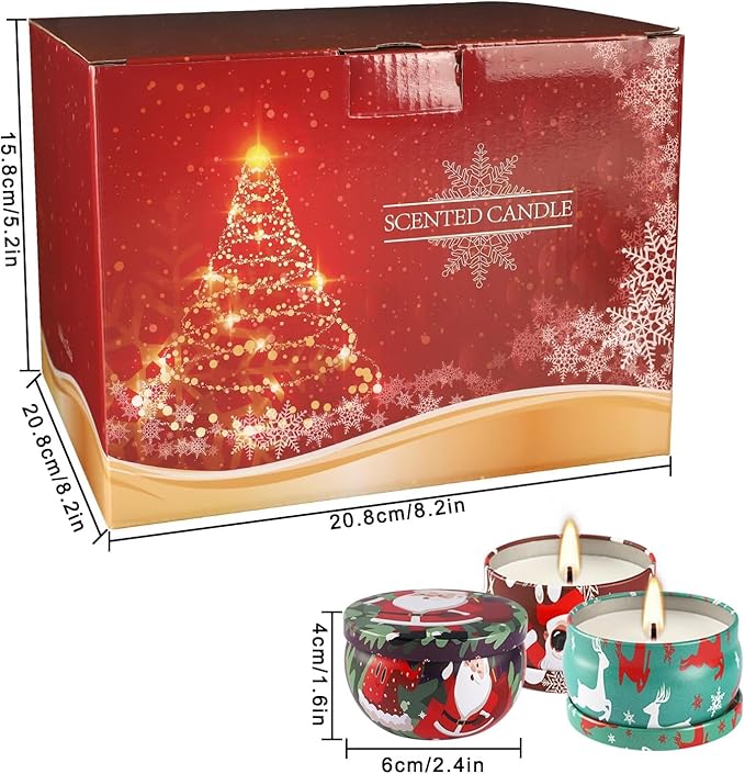 36 Pack Christmas Scented Candles Set for Home, Relaxing Stress Relief, Aromatherapy - Natural Soy Wax and Fragrance - Gifts for Women, Mom, Best Friend, Wife, Birthday - Bloomnest