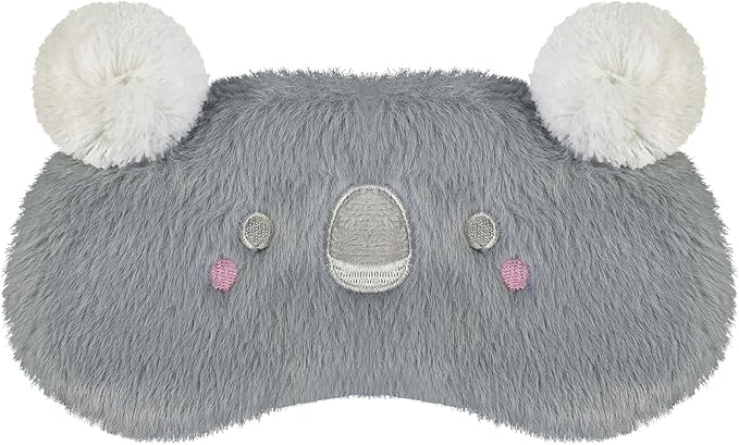 Cute Sleep Masks Cartoon Animal Koala Eye Masks Soft Plush Sleeping Mask Travel Blindfold Eye Shade for Kids Girls & Adults (Koala) - Bloomnest