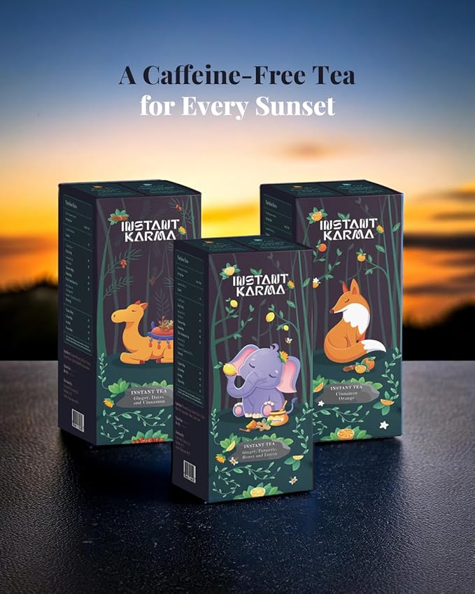 Instant Karma Tea – Jasmine Honey Instant Tea | All-Natural, Lightly Caffeinated, No Added Sugar | Soothing & Aromatic Herbal Tea – 20 Sachets (Jasmine Honey) - Bloomnest