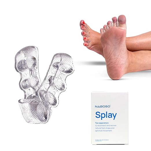 NABOSO Splay Gel Toe Stretcher, Separator - Clear (Version 1.0) - Bloomnest