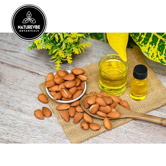 Naturevibe Botanicals Sweet Almond Oil 32 Ounces | 100% Pure and Natural Unrefined Cold Pressed Carrier Oil | Great for Skin Care and Hair Care - Bloomnest