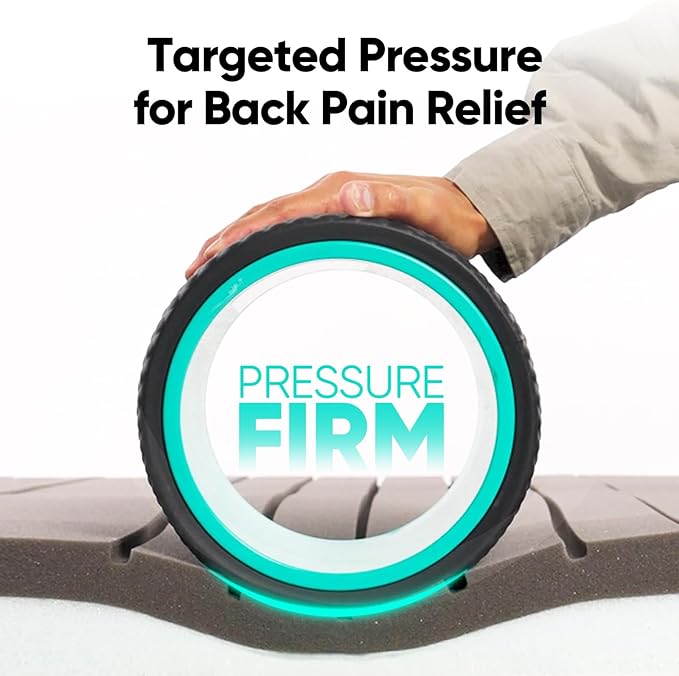 FitBeast Back Roller - Deep Tissue Massage Wheel, Yoga Wheel & Back Stretcher for Pain Relief (9'', Blue) - Bloomnest