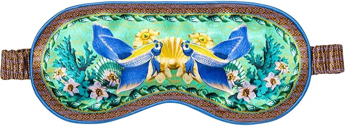 slip Pure Silk Sleep Mask - 100% Pure 22 Momme Mulberry Silk Eye Mask - Comfortable Sleeping Mask with Elastic Band, Zodiac Collection: Pisces - Bloomnest