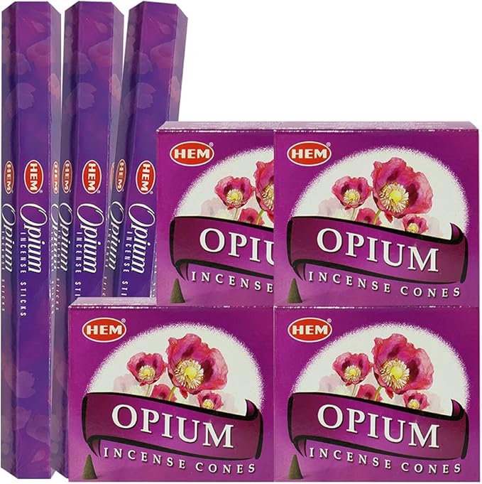 Opium Incense Sticks and Cone Incense Holder Variety Pack Bundle insence insense insienso TRUMIRI
