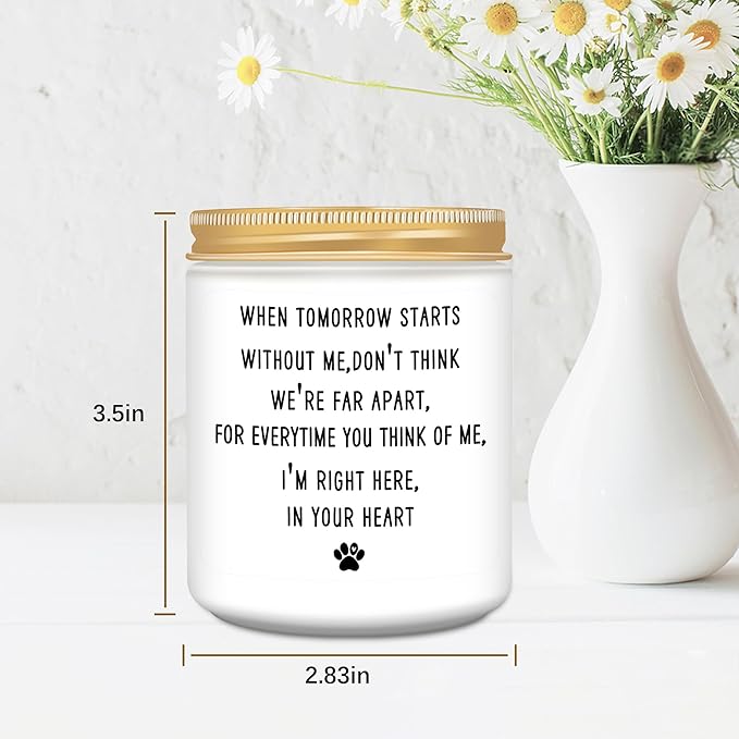 Homsolver Dog Memorial Gifts for Loss of Dog, Loss of Pet Sympathy Candle for Doggie Passing Away - Doggie Remembrance, Condolence Gift for Pet Lovers Friends Families - Bloomnest
