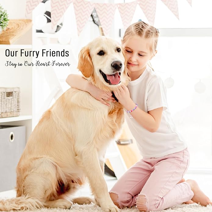 TONY & SANDY Dog Memorial Gifts, Pet Sympathy Rainbow Bridge Pet Memorial Bracelet for Men Women Girls Who Loss of Beloved Dog Cat - Bloomnest